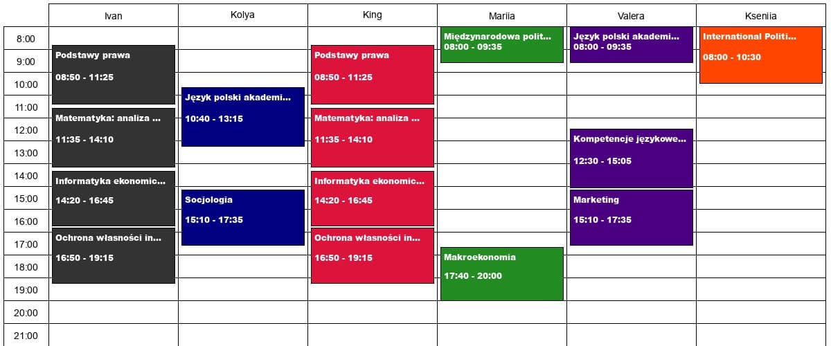 ICS Calendar Parser